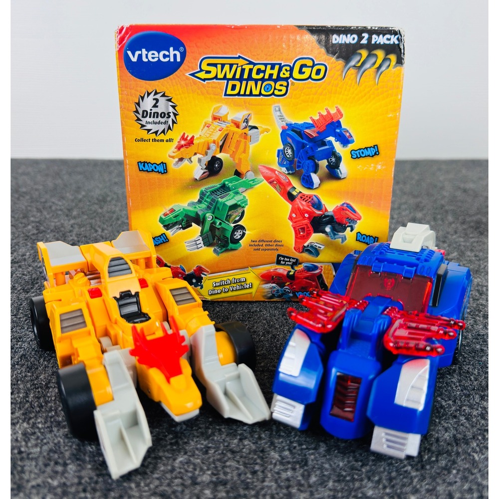 VTech Switch & Go Dinos Dino 2 Pack Transforming Dinosaur Vehicle Toys